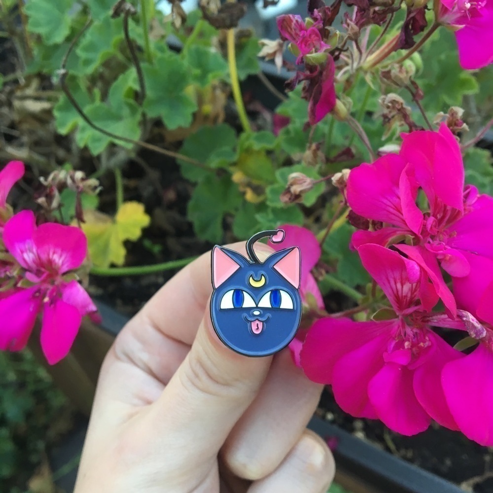 Luna P Soft Enamel Pin – Chibi Moon Inspired